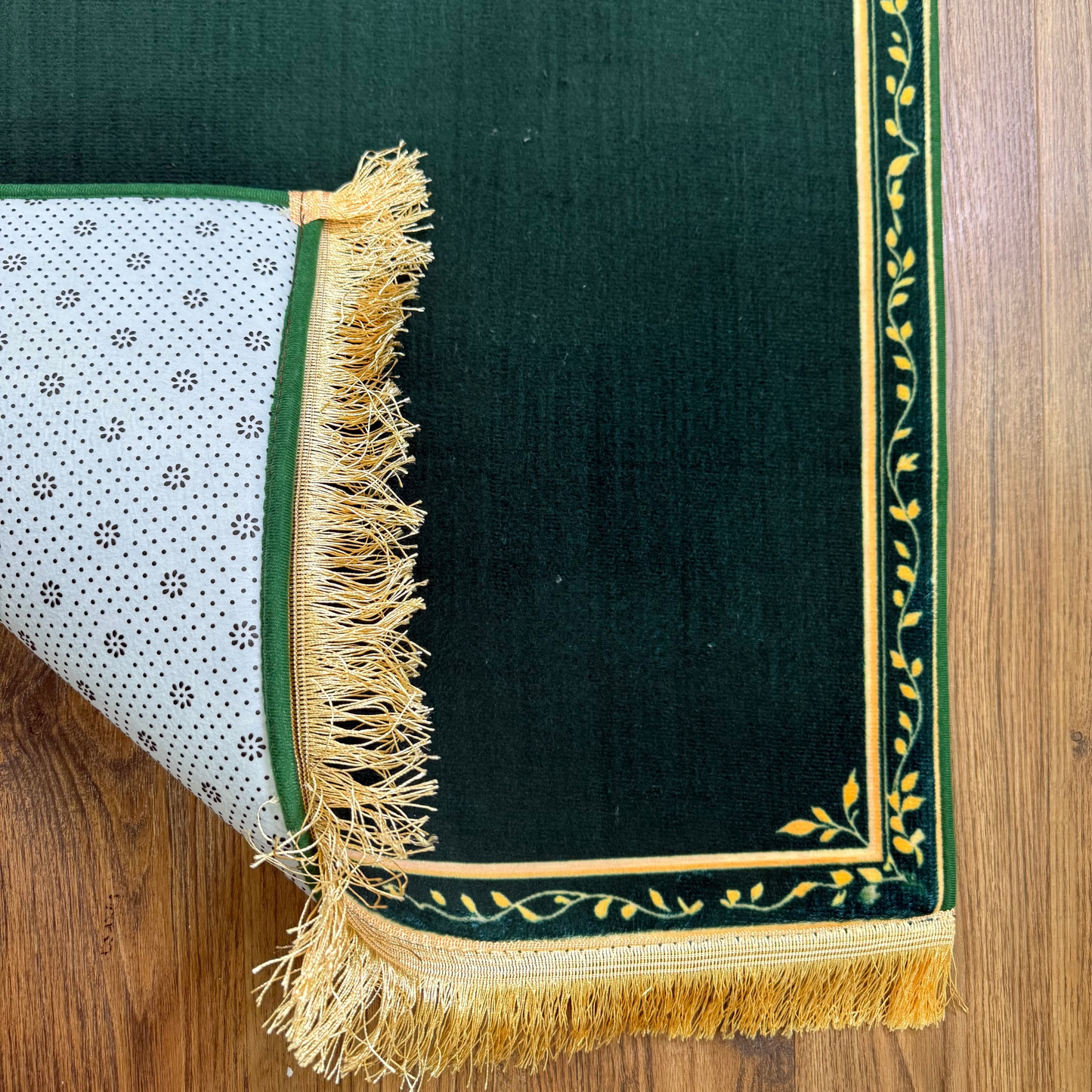 Emerald Green Ergonomic Prayer Mat – Extra Thick for Knee Comfort