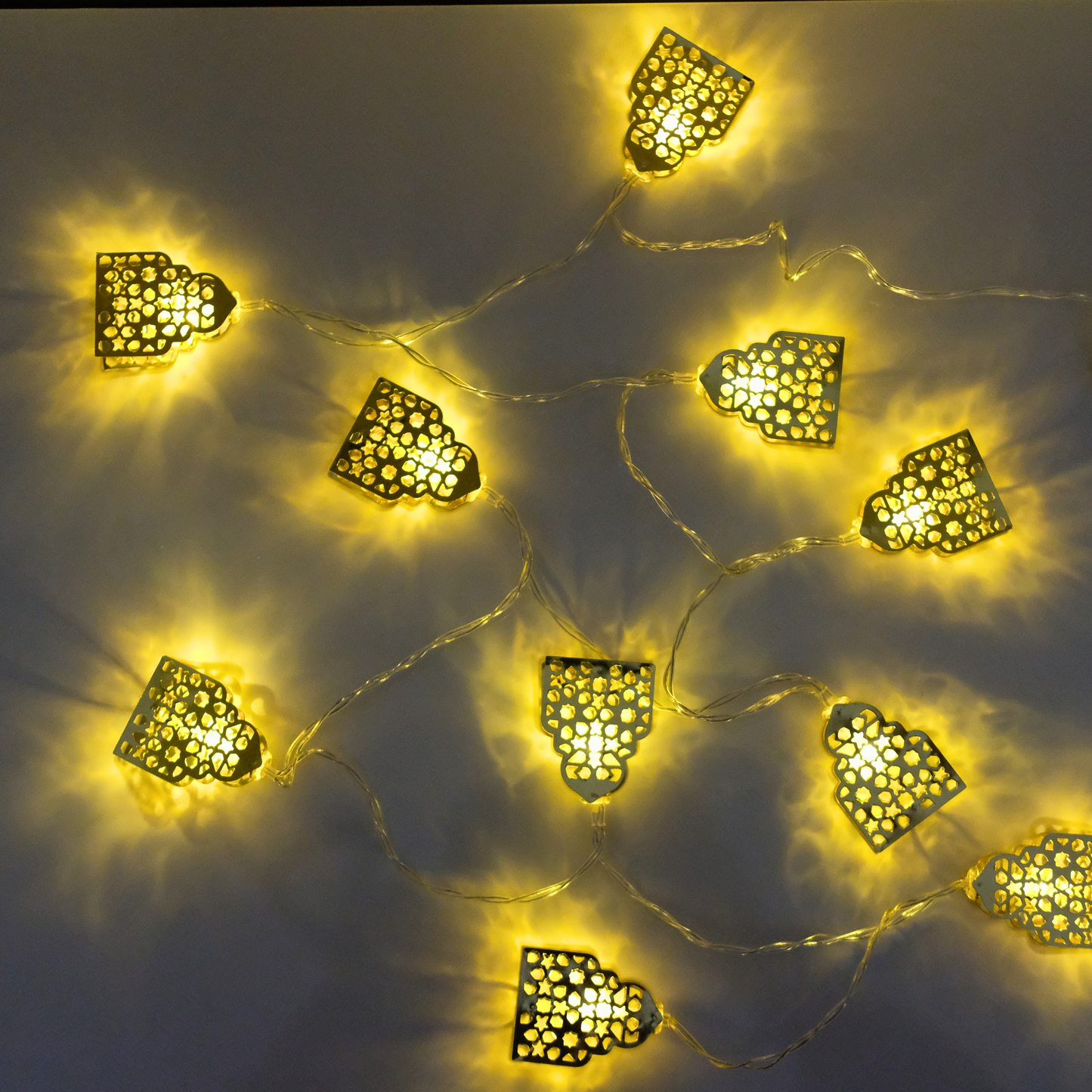 Glowing Golden Mosque LED String Lights (1.65 Meters)