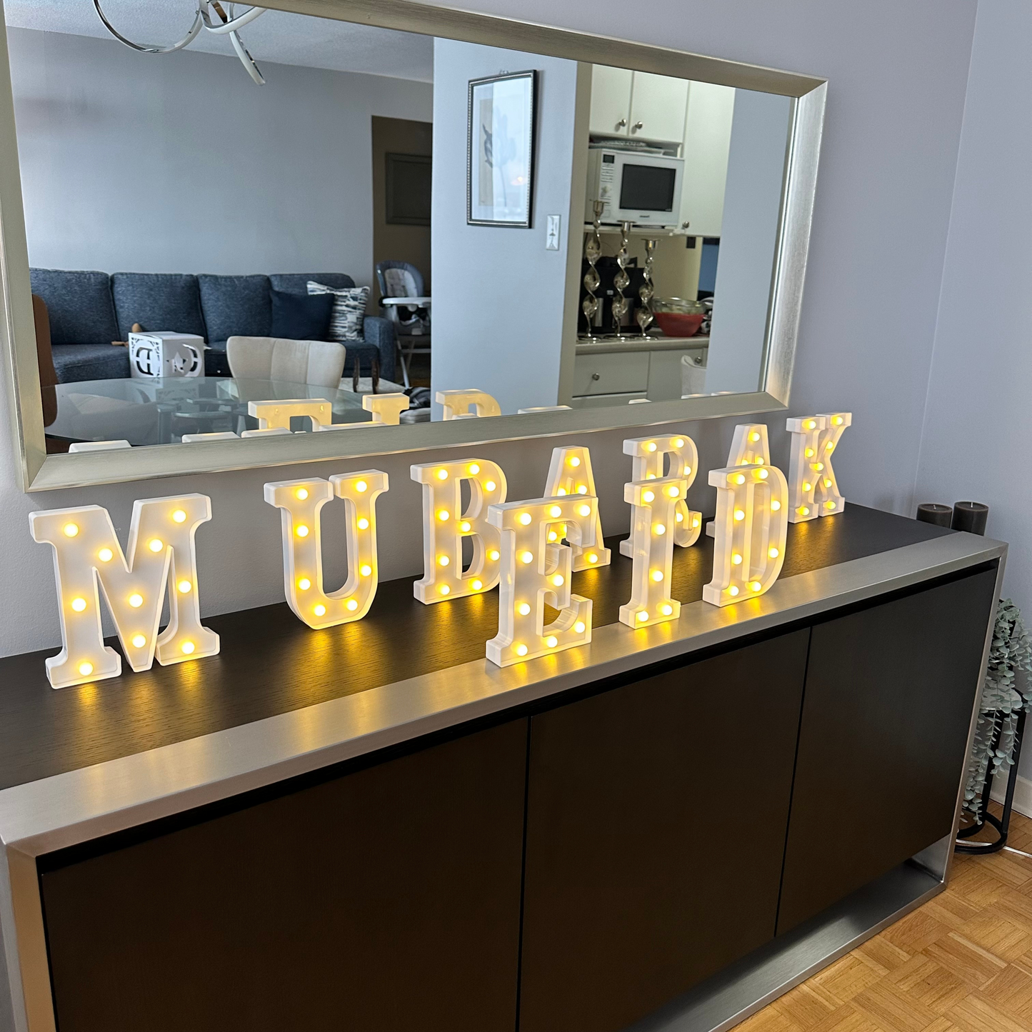 Iconic Eid Mubarak Glowing Letter Lights