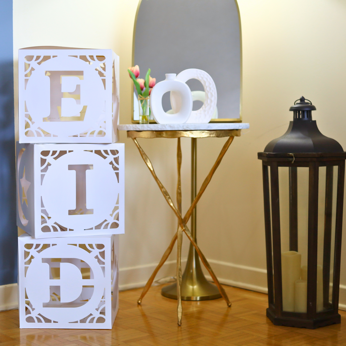 Illuminated Stackable Eid Decor Boxes (Set of 3)