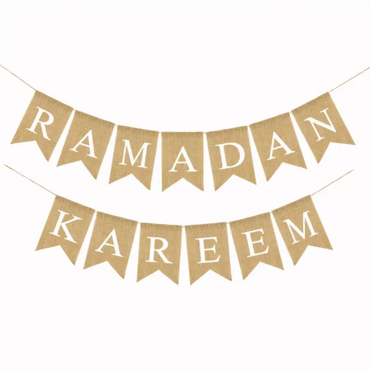 Ramadan Kareem Banner in Premium Flax Material (Set of 2)