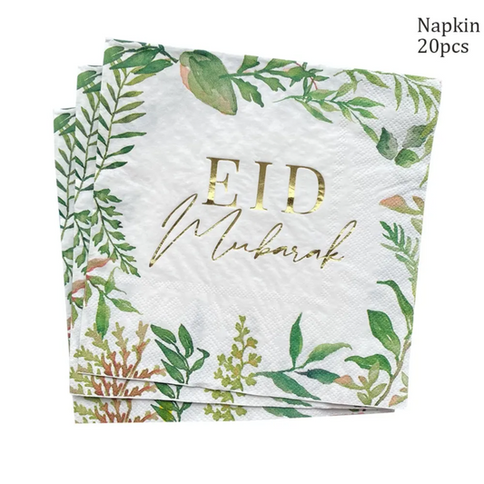 Elegant Eid Mubarak Napkins (Set of 20)