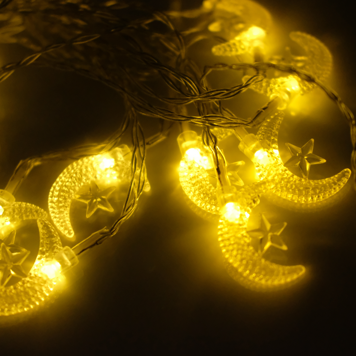 Beautiful Moon & Mosque LED String Lights with Warm Glow (3 Meters)