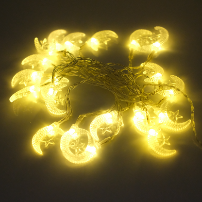 Beautiful Moon & Mosque LED String Lights with Warm Glow (3 Meters)