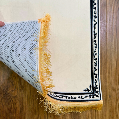 Cream Ergonomic Prayer Mat – Extra Thick for Knee Comfort