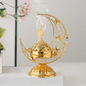 Elegant Moon-Shaped Metal Gold Incense Burner