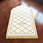 Personalized Elegant Muslim Prayer Rug - Off White (Thick Cushioning and Long Size)