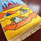 Personalized Boys Kids Muslim Prayer Rug - Blue Desert Design