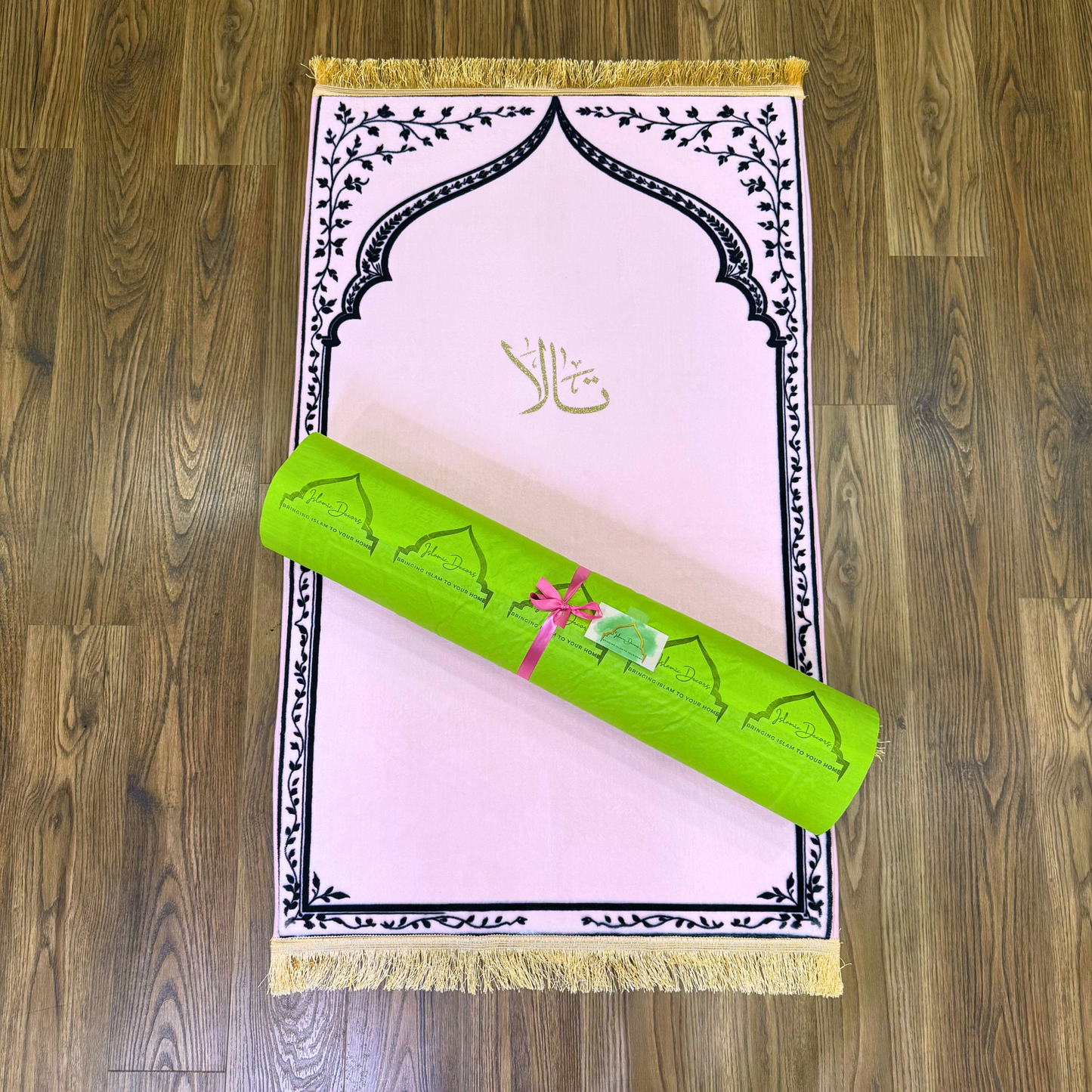 Personalized Ergonomic Baby Pink Prayer Mat - Extra Thick for Knee Comfort