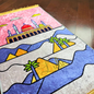 Personalized Girls Kids Muslim Prayer Rug - Pink Desert Design