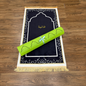 Personalized Elegant Muslim Prayer Rug - Black (Thick Cushioning and Long Size)
