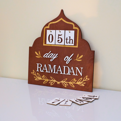 Rigid Ramadan Countdown Wall Calendar to Eid