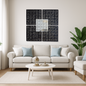 99 Names of Allah 5 Piece Wall Art – Silver & Black Mirror Finish (120 cm x 120 cm)