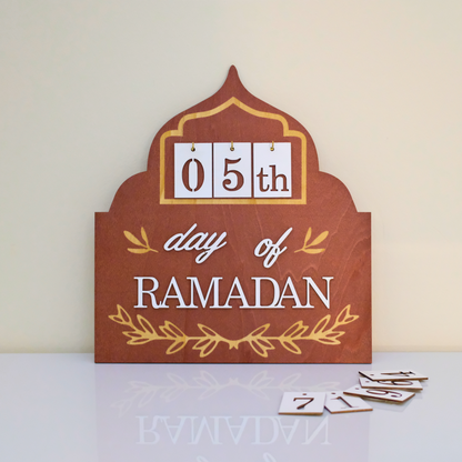 Rigid Ramadan Countdown Wall Calendar to Eid