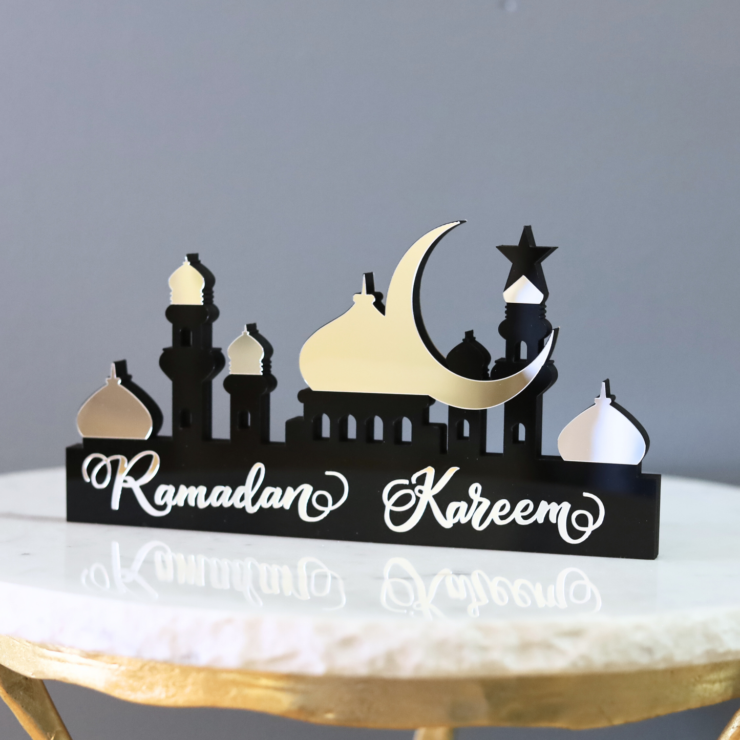 Stunning Ramadan Kareem Two-Sided Mosque Table Decor