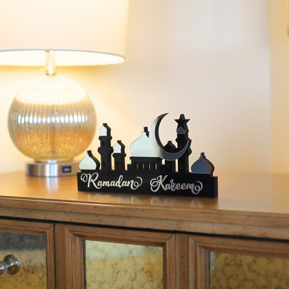 Stunning Ramadan Kareem Two-Sided Mosque Table Decor