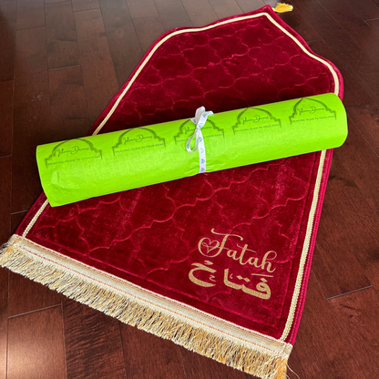 Personalized Elegant Single Prayer Mat (Thick Cushioning and Soft Material)