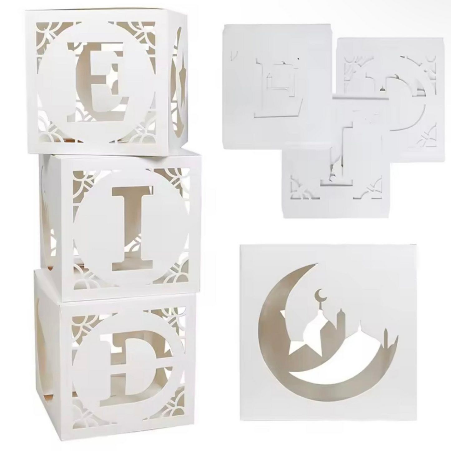 Illuminated Stackable Eid Decor Boxes (Set of 3)