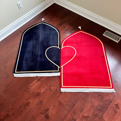 Couples Muslim Prayer Rugs Set of 2 (Thick Cushioning and Soft Material)