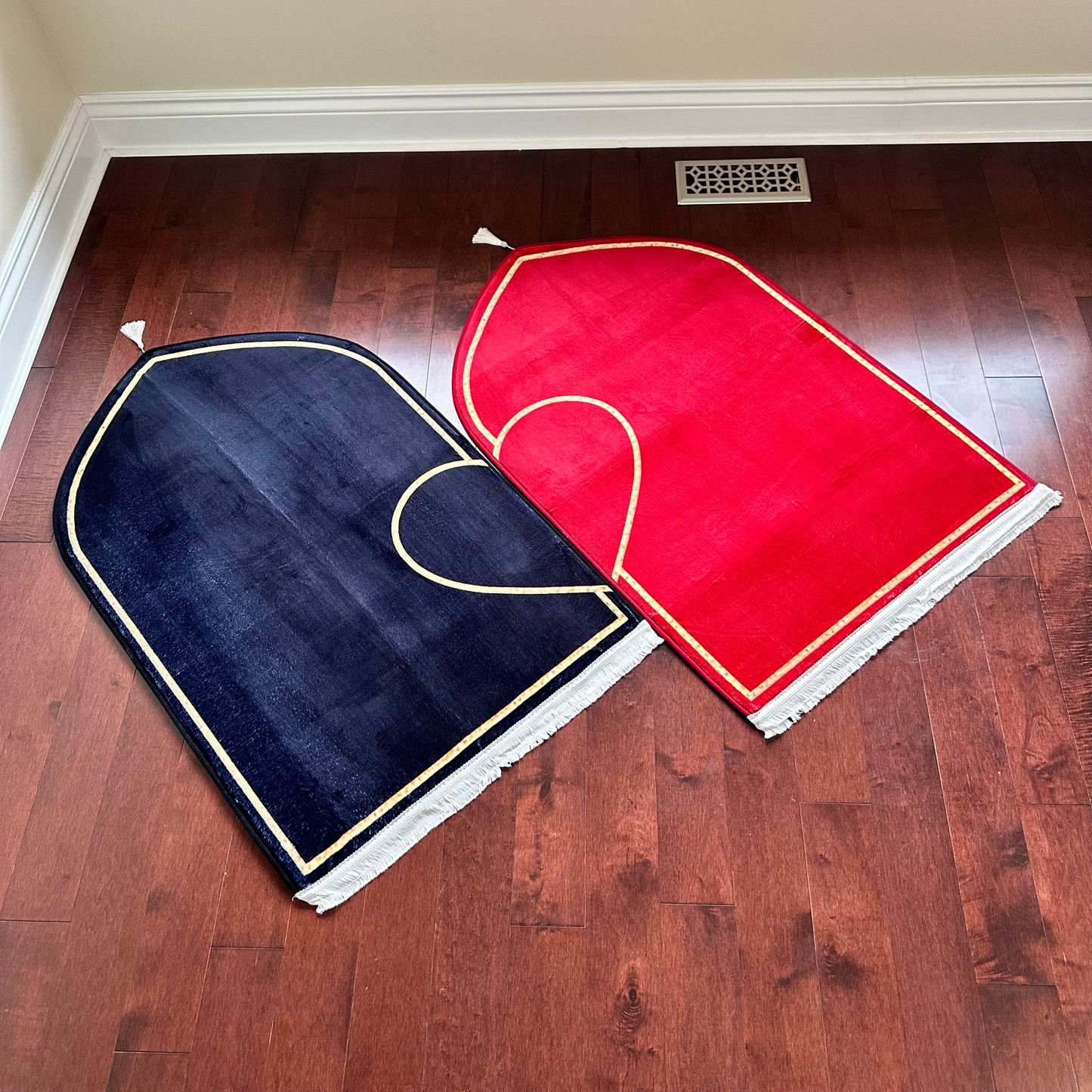 Couples Muslim Prayer Rugs Set of 2 (Thick Cushioning and Soft Material)