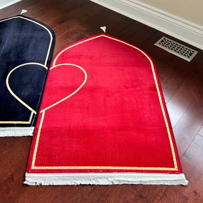 Couples Muslim Prayer Rugs Set of 2 (Thick Cushioning and Soft Material)