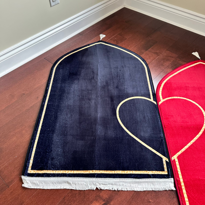 Couples Muslim Prayer Rugs Set of 2 (Thick Cushioning and Soft Material)