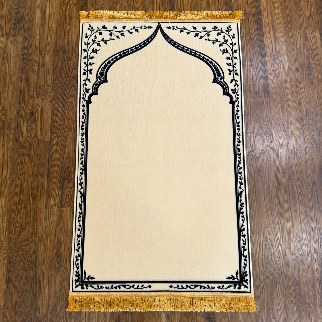 Cream Ergonomic Prayer Mat – Extra Thick for Knee Comfort