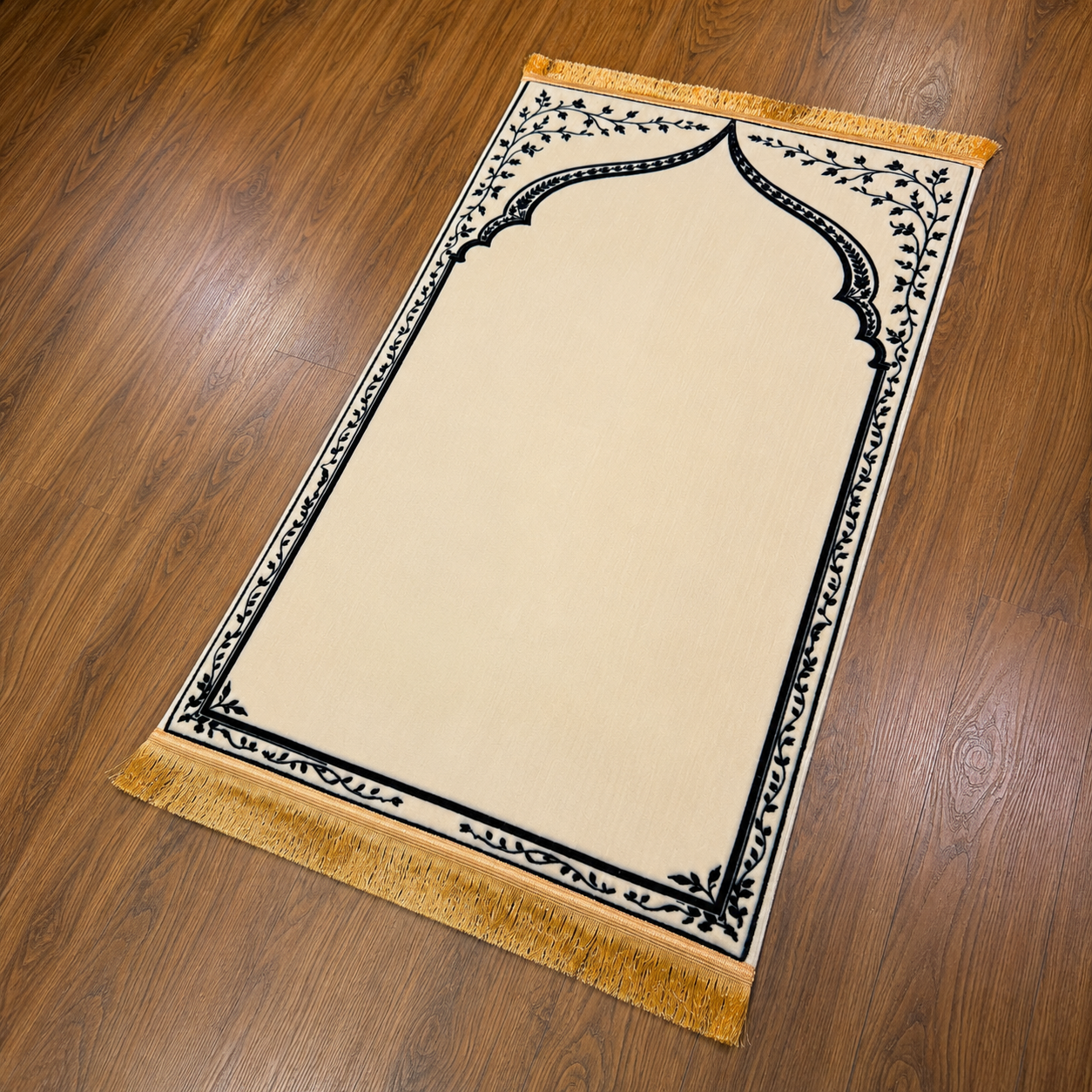 Cream Ergonomic Prayer Mat – Extra Thick for Knee Comfort