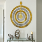 Pure Elegance 4 Quls Circular Calligraphy Wall Piece With Silver & Gold Mirror Finish (120 cm x 100 cm)